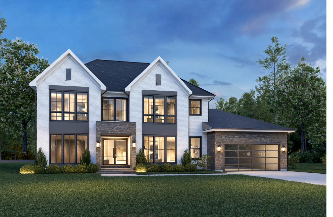 Twilight view of a Token Valley estate home